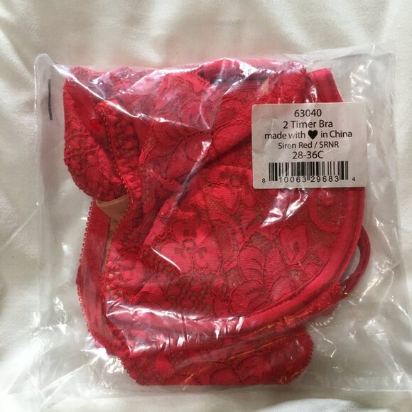 We Are HAH 2Timer Lace Convertible Adjustable Racerback Bra Siren Red 28-36C - Picture 6 of 6